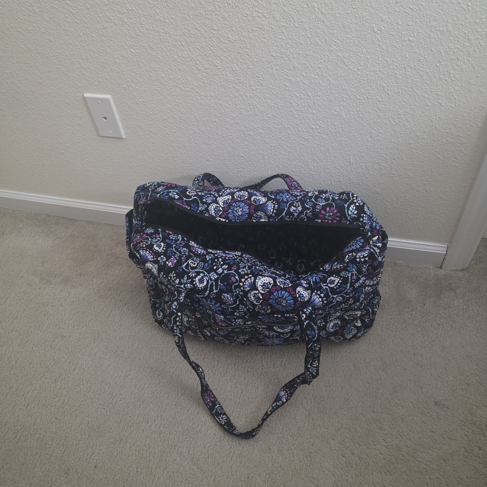 Vera Bradley Blue and Purple Floral Travel Bag